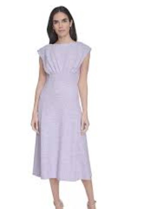 Calvin Klein Dresses & Skirts - NWT Calvin Klein Women's Lavender Wide Neck Cap Sleeve Back Zip Dress Size 8